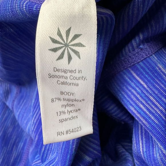 Athleta Small Mid Rise Crop Leggings Purple 722061-01 Supportive Stretchy - Picture 3 of 10